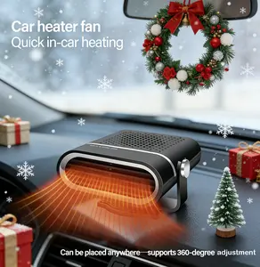 Portable Car Heater Fan 12/24V Instant Heat for Cold Mornings Winter Commute Christmas Car Gift Defroster Clear Foggy Windows