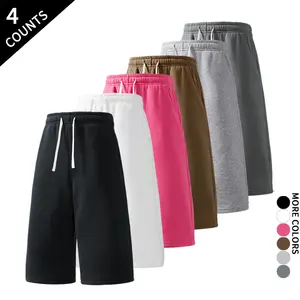 Men's 3-Pack Streetwear Knee Length Shorts Loose Fit Sweat Shorts for Summer