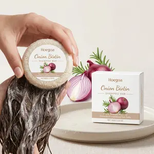 Onion Biotin Shampoo Bar, Refreshing Hydrating Moisturizing, Gentle Cleansing, Voluminous Smooth Hair Care, Nourishing Hair Treatment