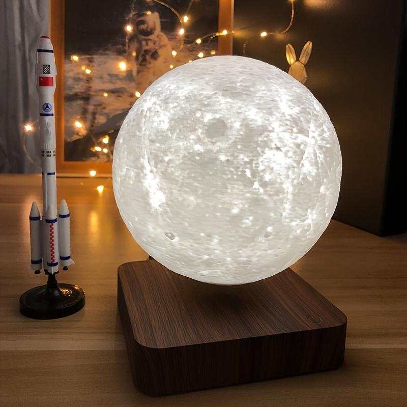 Lunar Miracle - Magnetic Levitating Moon Lamp with 3D Printed Craters - Mesmerizing Night Light for Bedroom, Office & Home Decor - 3 Color Modes, Creates a Futuristic Ambiance