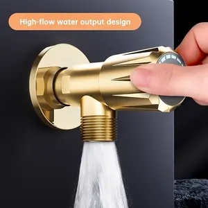 Brass Angle Valve for Sink and Shower, T-Shaped Diverter with 1/4 Turn Flow Control, Universal Size for Kitchen and Garage, Bathroom Shower Equipment, Perfect Valentine's Gift
