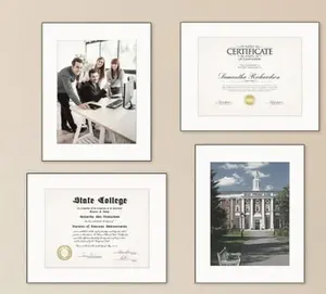 stays 8.5x11 Front Loading Document Picture Frame, Black