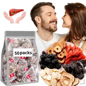 Kidney Tea Formula Ginseng Five Treasures Tea - Traditional Chinese Herbal Blend with Red Date Wolfberry Mulberry, Natural Healthy Tea for Men & Women