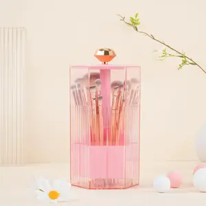 Makeup Brush Holder, Dustproof Makeup Brush Storage Box with Lid, Makeup Tool Organizer, Cosmetic Brush Holder, Makeup Tool Storage Container