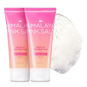 HIMALAYA PINKSALT - Daily Scrub Cleansing Foam Pore Deep Cleansing (2 pack) | DEEP CLEAN & PURIFY PORES WITH NATURE'S FINEST SALT