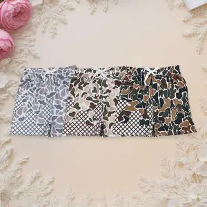 Kids Baby Boys Camo Drip Pockets Southern Hunting Duck Deer Shorts Bottom with Adjustable Drawstring Outfit