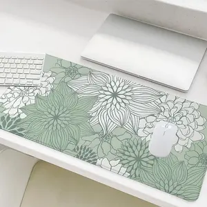 Floral Pattern Mouse Pad, Rectangle Gaming Mouse Pad, Office Desk Keyboard Mat for Home Office Game Room Desk
