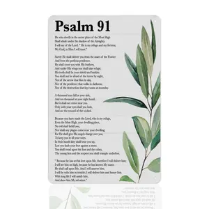 Inspirational Scripture Wall Art Bible Verses Psalm 91 Wall Decor Christian Wall Art Decor Prayer Room Decor Religious Gifts, Wooden Sign for Home Office Nursery Bathroom Decoration 8x12 Inches