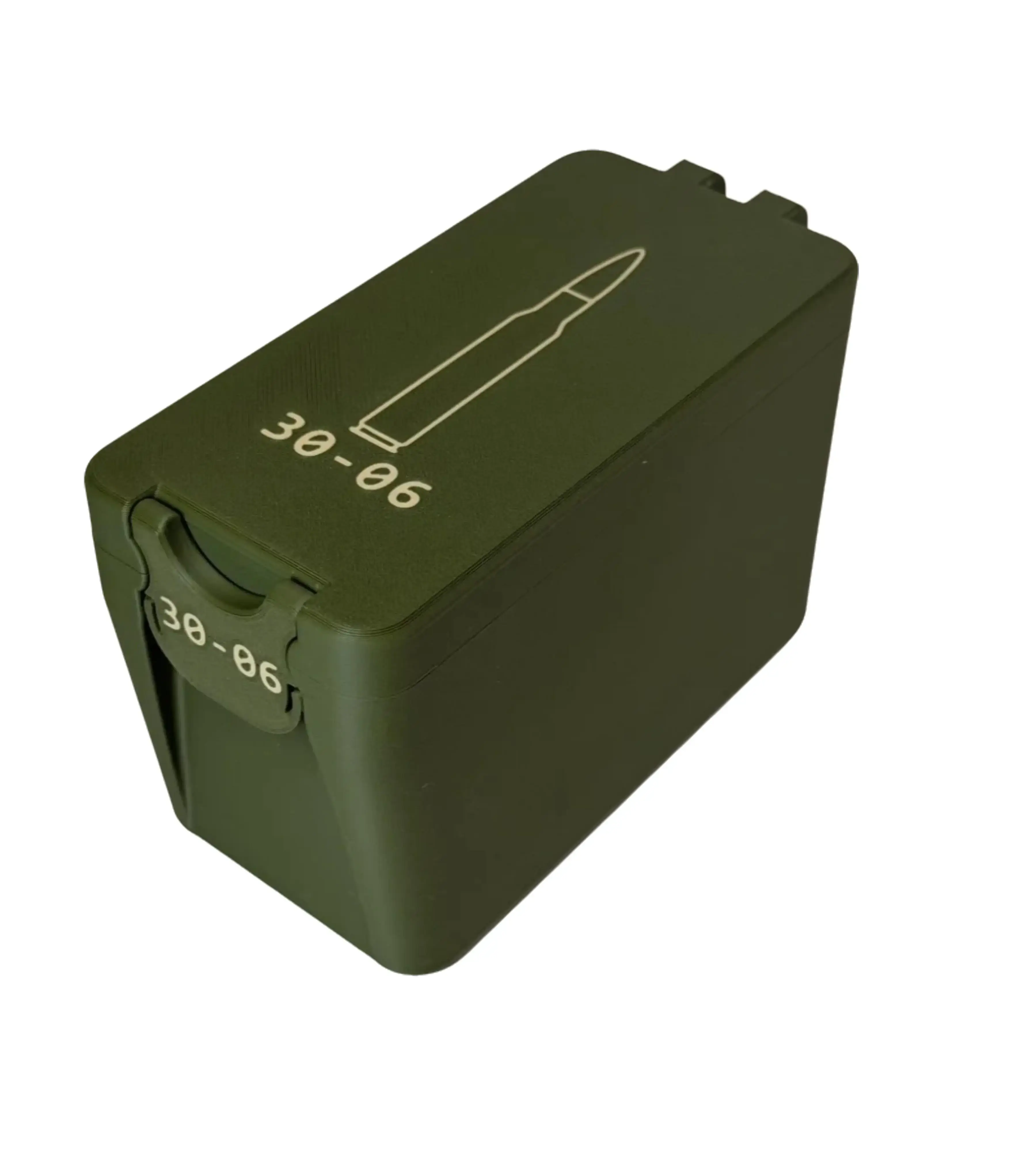 30-06 Ammo Case 50 Rounds Compact Locking Storage for Range Days 3D Printed Durable Secure Closure Easy Access Transport