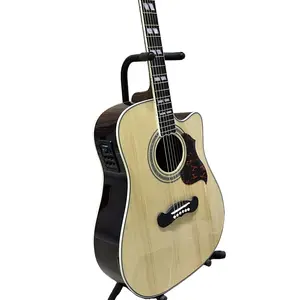 Solid Spruce Natural Acoustic Guitar with pickup Rosewood Fingerboard
