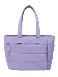 Women's Solid Color Tote Bag, Lightweight Large Capacity Shoulder Bag for Travel & Work & Beach, Casual Trendy Versatile High-quality Daily Commuting Lightweight Shopping Bag