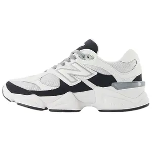 NEW BALANCE 9060 Reflection Jet Black White GC9060RB Authentic Women's Sneaker Mesh-Suede Round Toe Lace-Up Comfortable Youth Sizes, Casual Sport Sneakers, Neutral Casual Trainers, Casual Walking Sneakers, Closed-Toe Casual Trainers Street Style Shoes