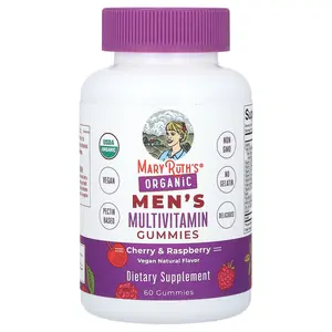 MaryRuth's Organic Men's Multivitamin Gummies, Cherry & Raspberry, 60 Gummies MaryRuth's Organic Men's Multivitamin Gummies, Cherry & Raspberry, 60 Gummies