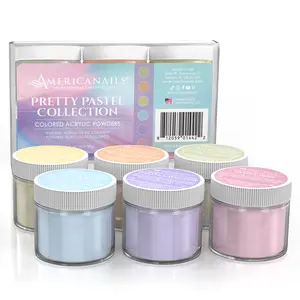 Americanails Pretty Pastel Collection Kit - 6 Soft Pastel Acrylic Powders for Romantic & Chic Nail Art Designs