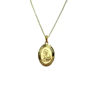 St. Gerard Fertility Necklace – 925 Sterling Silver Gold Plated Medal | Pregnancy Prayer Pendant for Women TTC or Expecting