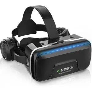 VR Headset with Built-in Headphones, 120? FOV Aspheric Lenses for 4.7-7" Smartphones,  VR Glasses Adjustable Focus/IPD, Compatible  Android