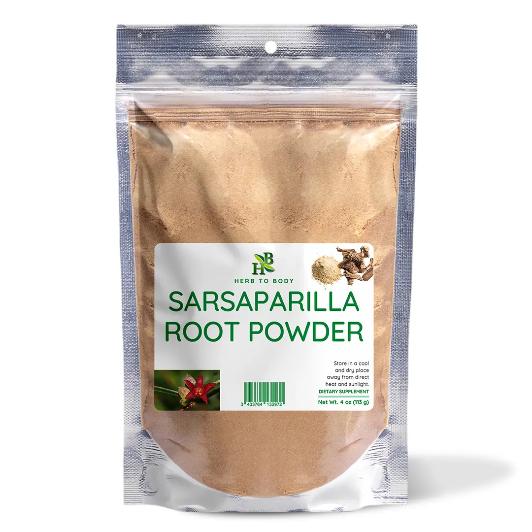 Herb To Body Sarsaparilla Root Powder | Smilax Medica | Wildcrafted | 4oz
