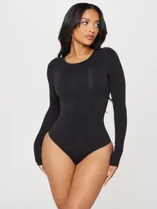 YITTY Women's Nearly Naked Shaping Longsleeve Bodysuit Fabric Seamless