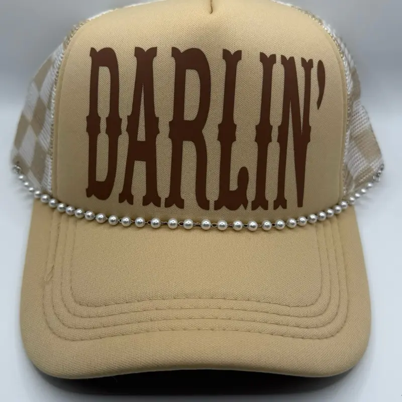 DARLIN' Country Classic Foam Trucker Hat - Adjustable Snapback Closure, Lightweight Poly-foam Design, Breathable Mesh Back