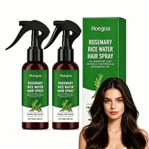1/2Pcs 100ml Rosemary Rice Water Hair Spray, Natural Nourishing Hair Care Mist, Effectively improve dry and frizzy hair, deeply moisturize and soften strands, gentle leave-in treatment for all hair types daily hair repair