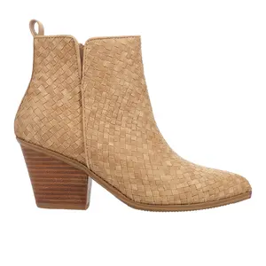 Corkys Womens Come And Get It Round Toe Zippered Casual Boots Low Heel 1-2" - Brown