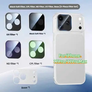 New Magnetic Filter Lens Upgrade Set, 4-In-1 Phone Camera Lens Filters, Compatible with iPhone 17 Pro/17 Pro Max, Ar Anti-Reflection, Nd, Cpl, Soft, UV Filters
