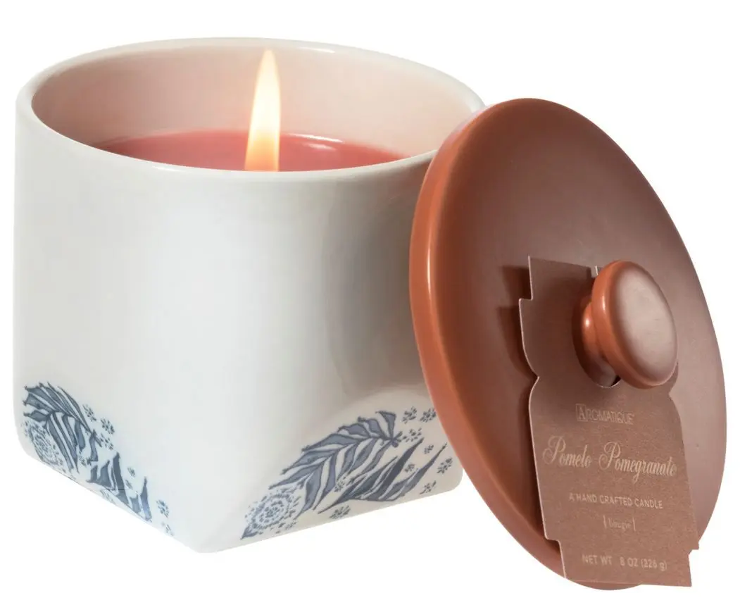 POMELO POMEGRANATE Aromatique Limited Edition 8 oz Scented Candle with Ceramic Lid