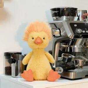 Frizzy Duck & Penguin Funky Stuffed Toys - Messy Hair Squishy Soft Stuffed Animals, Kawaii Funny Stress Relief Gifts for Monkey Poopsie Surprise Fans