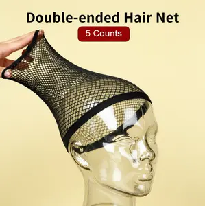 5 Counts Universal Hairnets & Styling Tools, breathable mesh fabric, sweat absorbing texture
