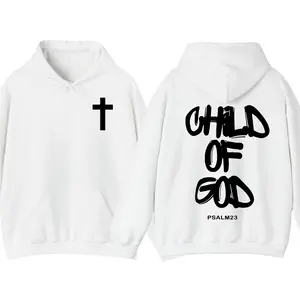 Child of God 2-sided Hoodie, Faith Graphic Pullover, Christian Streetwear Sweatshirt, Unisex Casual Outfit, Trendy Spiritual Apparel