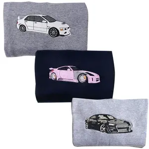 Embroidered Custom car outline Sweatshirt, Hoodie, Car portrait, Truck Portrait, Dad Gift, Custom Sweatshirt, Gift for him Cotton Menswear Personalized Stylish Embroidery Sweaters Tops Underwear Man Pullover