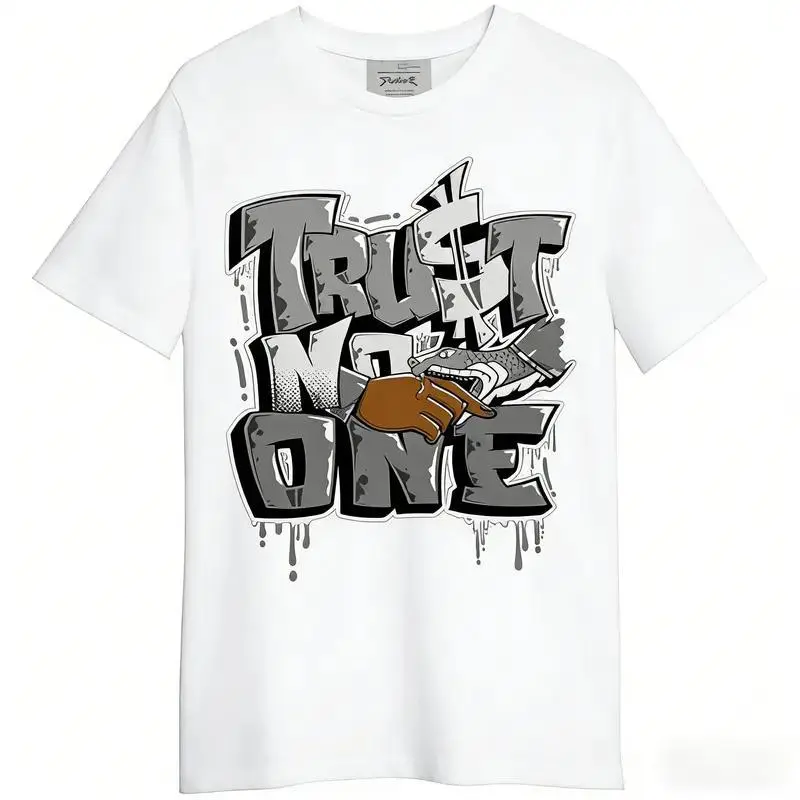 100%  Trust No One Graffiti T-Shirt, Street Art Money Hand Graphic Tee for Men and Women, Urban Style Streetwear Top with Bold Trust No One Print, Trendy Hip Hop Graphic Shirt for Casual Everyday Wear
