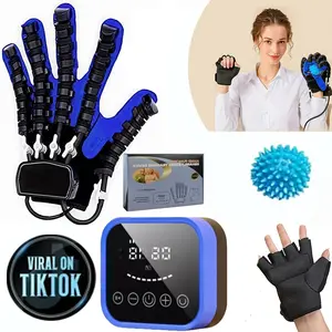 upgraded Rehabilitation Robot Gloves, hand rehabilitation equipment, Stroke hemiplegia glove, Finger Mobility Restoration, Finger Rehabilitation Device, Healthcare Tool, Ideal Gift for Seniors & Parents hand exerciser finger exerciser  Blue arthritis