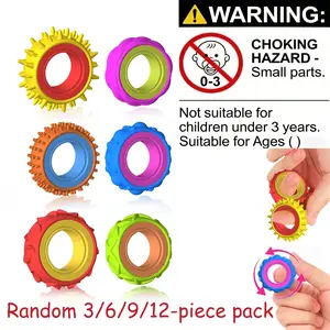 Party Activity Party Small Gift Sensory Ring Stress Relief Finger Spinner Quiet Fidget Toy for Easter Office Travel Christmas Fillers
