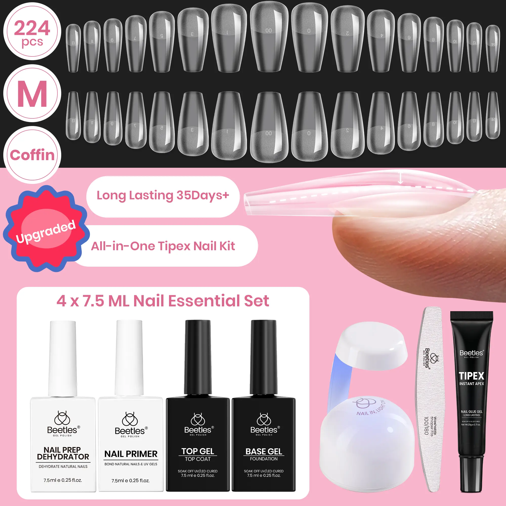 224PCS Medium Coffin All in One Kit