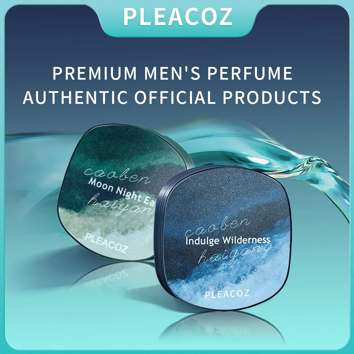 Pleacoz Solid Cologne for Men, Long-Lasting Fragrance Balm with a Natural, Mild Ocean Air Scent, Alcohol-Free & Travel-Ready