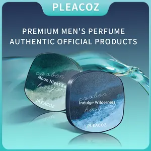 Pleacoz Solid Cologne for Men – Long-Lasting Non-Sticky Balm | Travel-Size Solid Perfume for Men, Ideal Gift for Dad/Husband, Light Ocean Air, No Alcohol