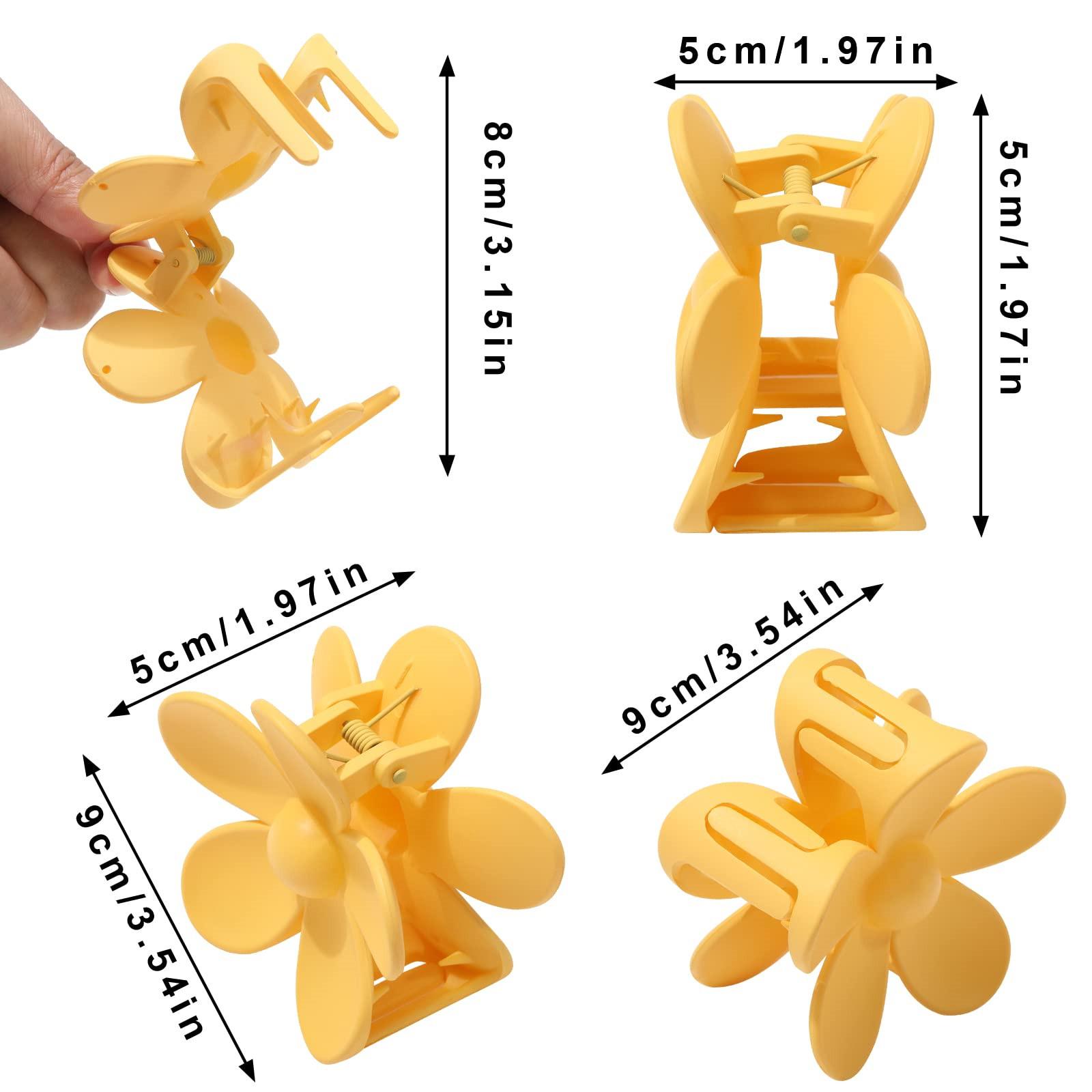 Cute Flower Hair Claw Clips - 4-piece suit Nonslip Strong Hold Small Clips for Women and Girls Cute Flower Hair Claw Clips - 4-piece suit Nonslip Strong Hold Small Clips for Women and Girls