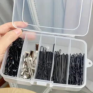 Storage box with five compartments, small box for hair accessories, compartmentalized box for makeup tools, box with snap-on cover, portable storage box
