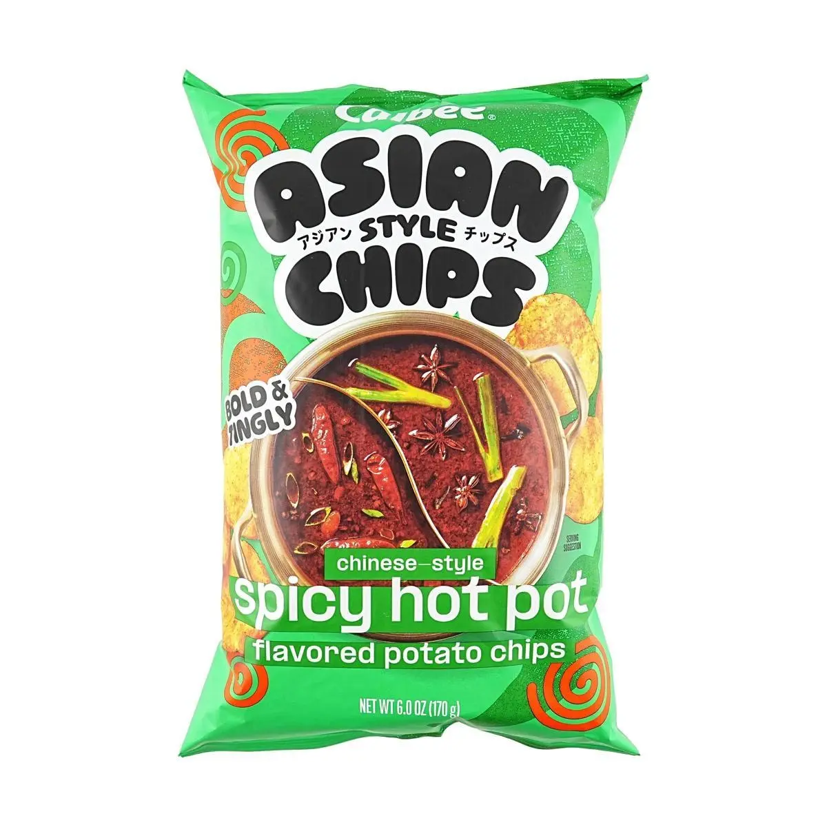 CALBEE ASIAN-STYLE Potato Chips, Chinese-Style Hot Pot 6 oz