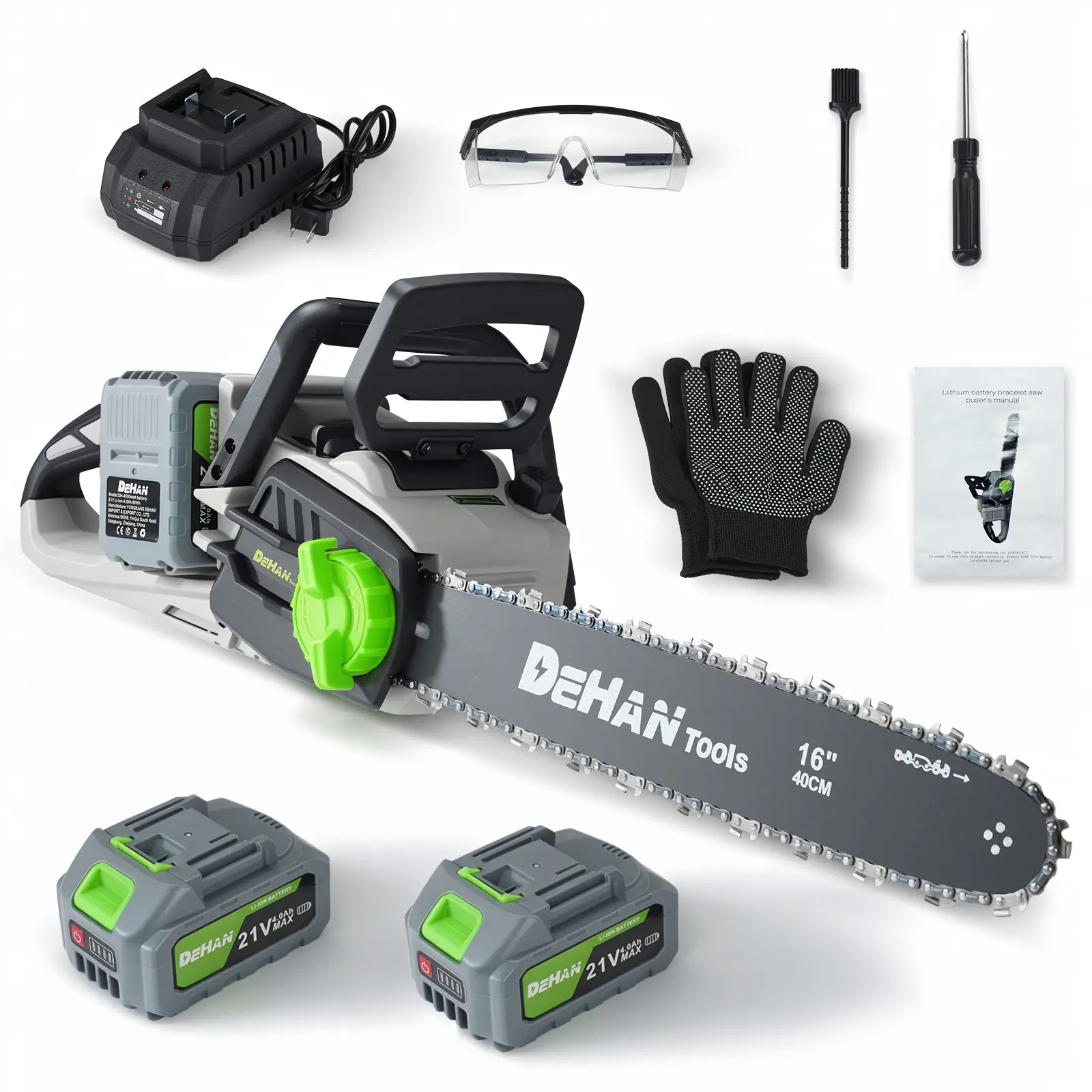 16-Inch Brushless Cordless Handheld Chainsaw Tool Kit, Electric Battery-Powered Wood Cutting Tool for Tree Trimming & Pruning, Ideal Gift for Husbands