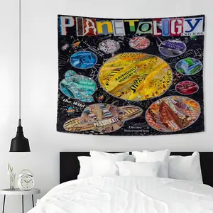 Colorful Cosmic Starry Sky Pattern Collage Tapestry, Aesthetic Decorative Wall Hanging Decoration, Polyester Tapestry for Bedroom Home Office Decor, Home Accessories, Gifts