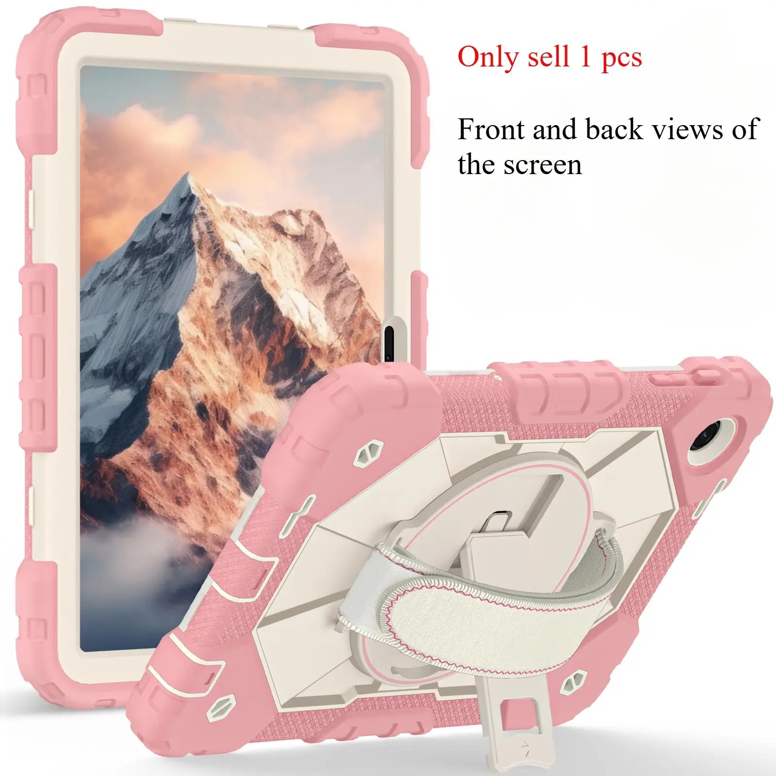 For T-Mobile Revvl Tab 2 2025 Released 10.1inch Kids Tablet Case Hand Strap 360 Rotation Handle Stand Shockproof Rugged Cover Safe Silicon