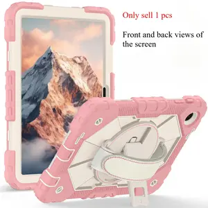 For T-Mobile Revvl Tab 2 2025 Released 10.1inch Kids Tablet Case Hand Strap 360 Rotation Handle Stand Shockproof Rugged Cover Safe Silicon