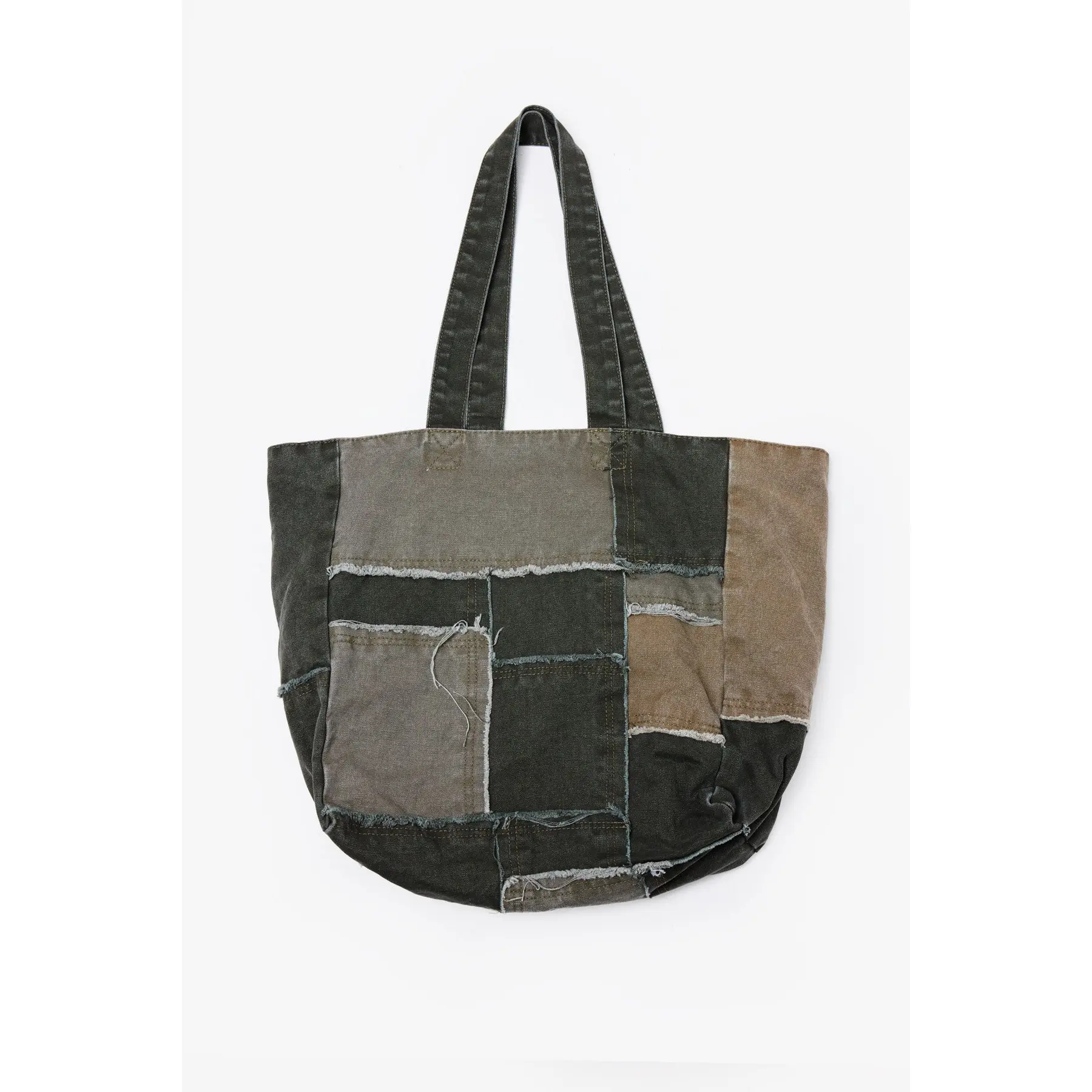mnml Reconstructed Canvas Tote Bag - Olive