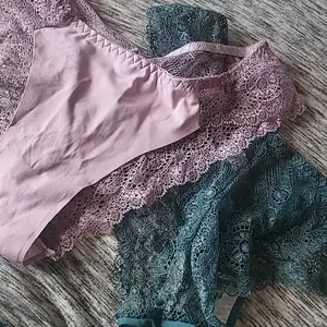 SeamlessLace Women's 6 PCS Contrast Lace Panty Set Assorted Colors Basic Minimalist Cotton Bikini Briefs Comfortable Everyday Lingerie Elegance Pieces Suit Style Elegant Underwear Thongs Period Underwear Womenswear Chic Cute