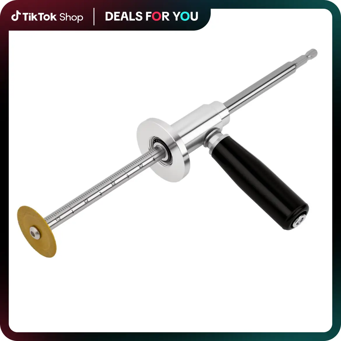 PVC Pipe Inside Cutter with Diamond Grit Cutting Wheel and Handle, Fit for 1-1/2 Inch to 8 Inch,7 Inch Adjustable Cutting Depth,1/4in Hex Shank Fit fo