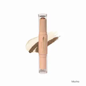 Double Trouble Contour+Glow Stick Bronzer Makeup Mocha - Creamy Blendable Buildable Formula for Natural Radiant Finish