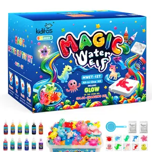 Kiditos Magic Water Elf Kit for Kids, T-Version DIY Aqua Gel Craft Set with Molds, Squishy Water Pets Toy Ages 3+ outdoorfun
