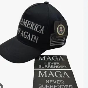 Trump 2024 45-47 MAGA Hat Make America Great Again Donald Trump Slogan with USA Flag Baseball Cap Trump Hat Elon Musk Never Surrender dark maga